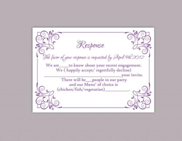 Diy Wedding Rsvp Template Editable Text Word File Download Printable With Regard To Free Wedding Rsvp Postcard Template