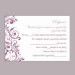 Diy Wedding Rsvp Template Editable Text Word File Download Rsvp For Wedding Rsvp Postcard Template Free