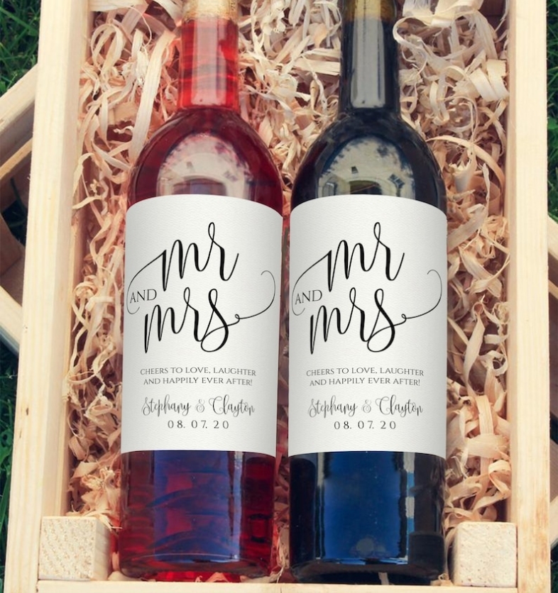 Diy Wedding Wine Labels Wine Bottle Label Printable Wedding | Etsy Pertaining To Diy Wine Label Template