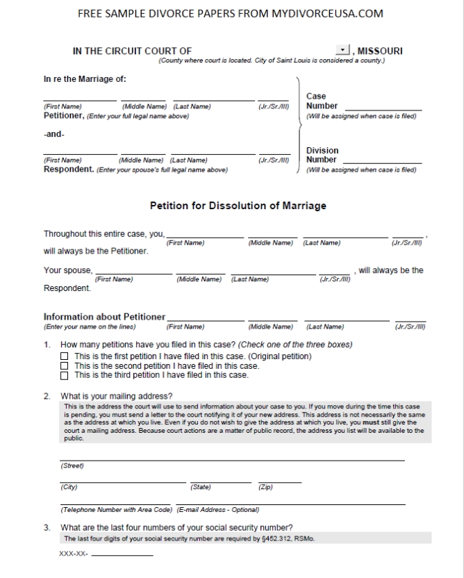 Do It Yourself Separation Agreement Uk / Divorce Papers: Download Intended For Separation Financial Agreement Template