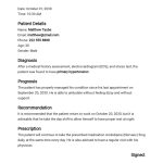 Doctors Note For Work Template [Free Pdf] – Word, Apple Pages, Pdf In Return To Work Note Template