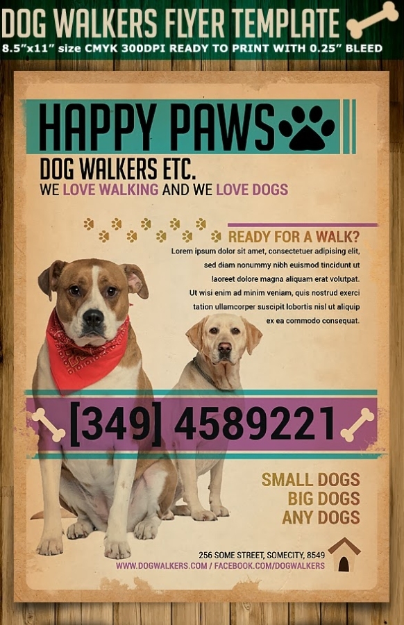 Dog Walkers Flyer Template pertaining to Dog Walking Flyer Template Free