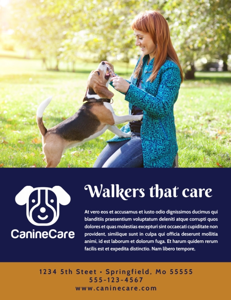 Dog Walking Promo Flyer Template | Mycreativeshop Regarding Dog Walking Flyer Template