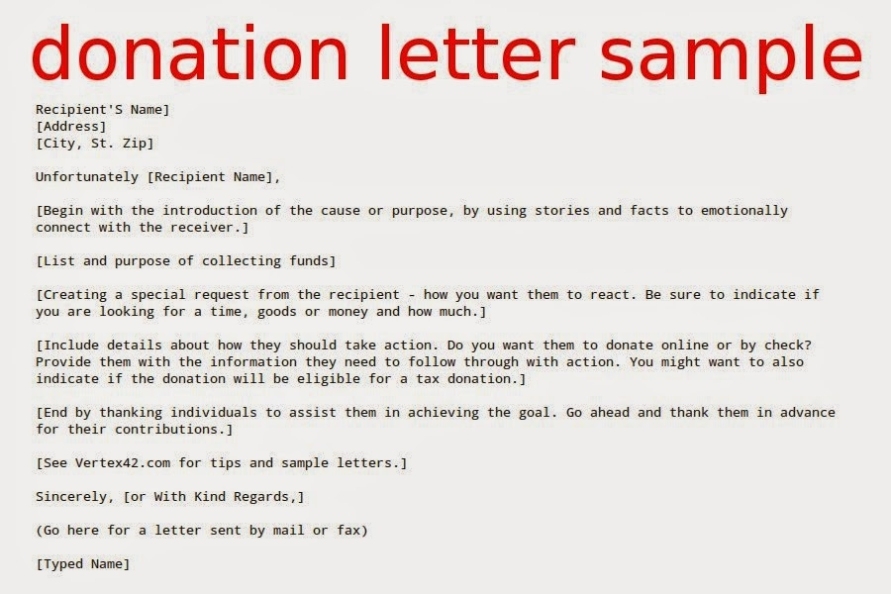 Donation Letter Sample ~ Samples Business Letters With How To Write A Donation Request Letter Template