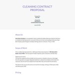 Download 25+ Cleaning Services Proposal Templates - Microsoft Word (Doc for Laundry Service Agreement Template