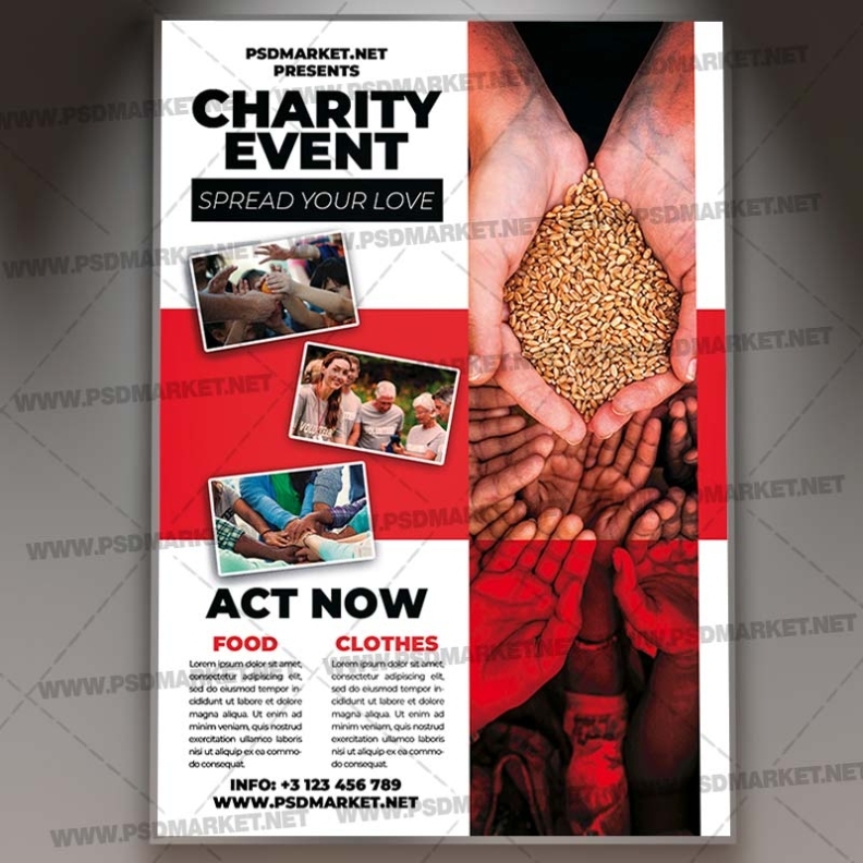 Download Charity Event Template - Flyer Psd | Psdmarket Inside Charity Event Flyer Template
