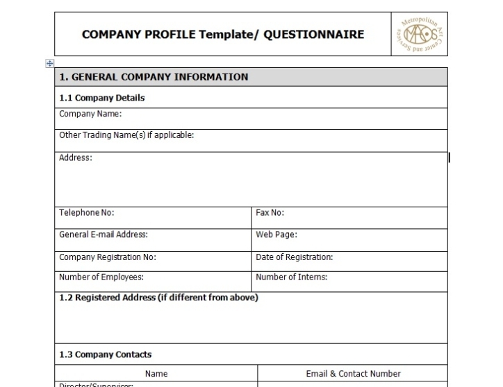 Download Free Company Profile Templates (Word, Pdf) - Excel Tmp Inside Personal Business Profile Template