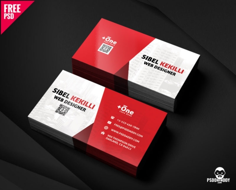 [Download] Free Corporate Business Card Psd | Psddaddy With Business Card Size Template Psd