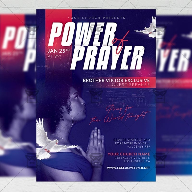 Download Power Of Prayer – Flyer Psd Template | Exclusiveflyer In Gospel Flyer Template