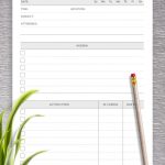 Download Printable Meeting Notes Template With Agenda And Action Items Pdf Intended For Meeting Notes Template With Action Items