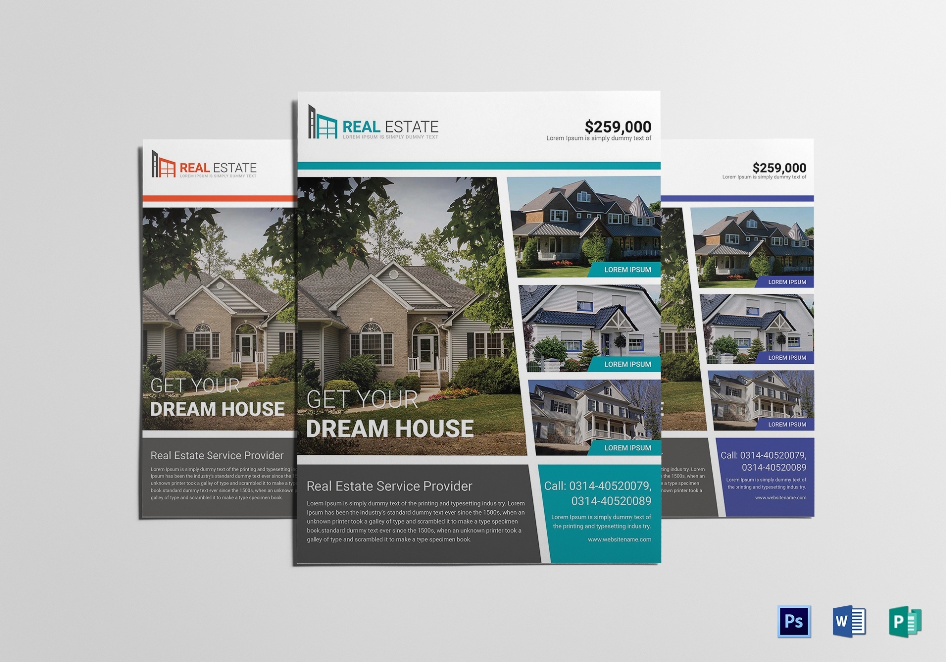 Dream Home Real Estate Flyer Design Template In Word, Psd, Publisher In Real Estate Flyer Template Word