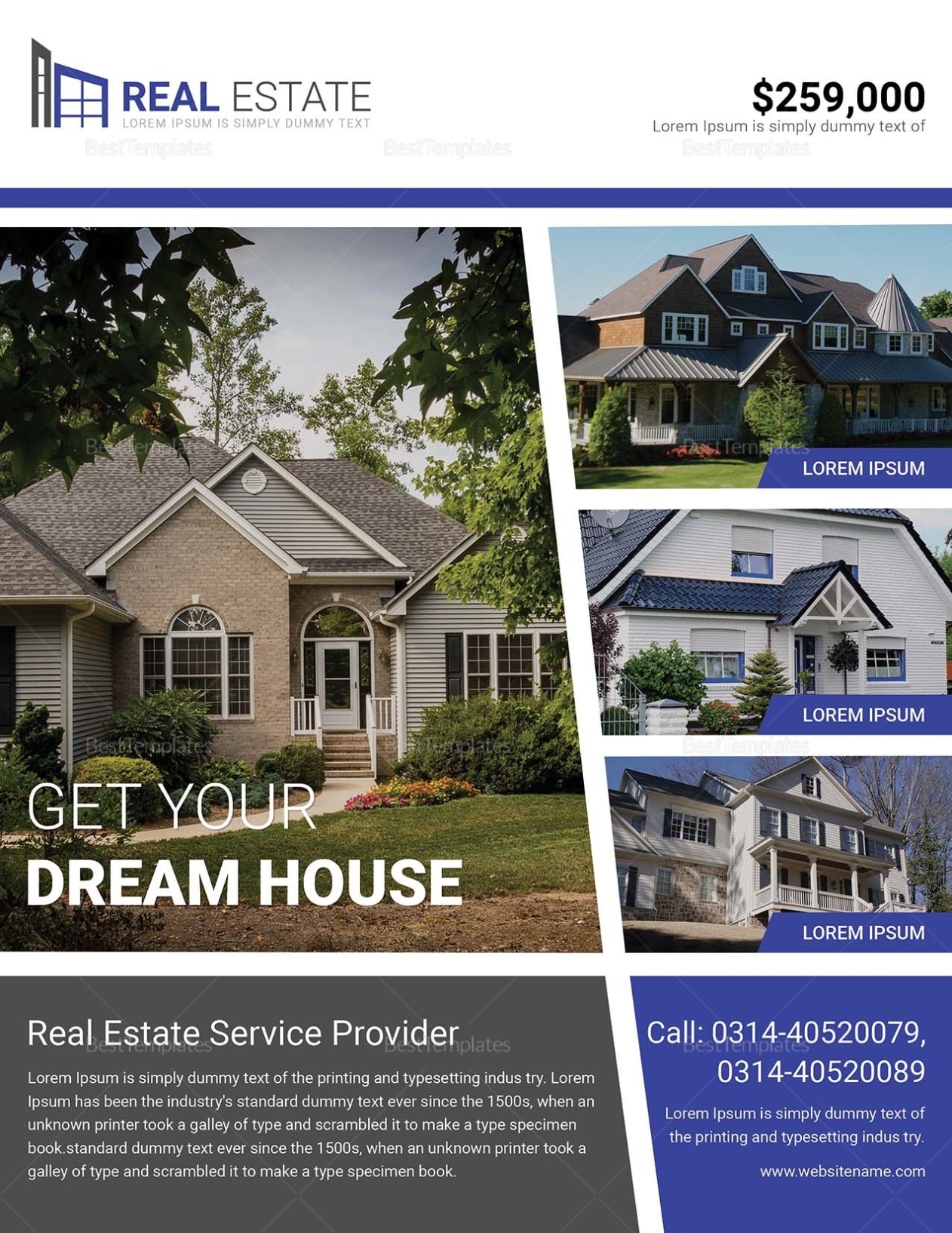 Dream Home Real Estate Flyer Design Template In Word, Psd, Publisher Regarding Real Estate Flyer Template Word