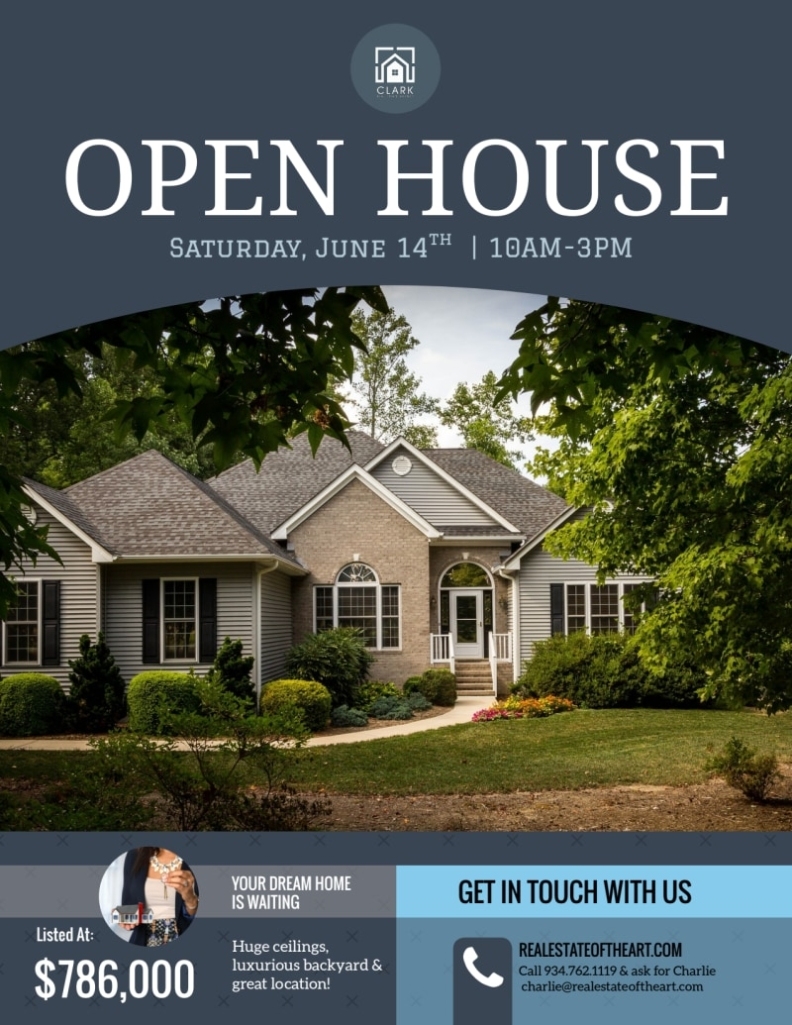 Dream Home Real Estate Open House Flyer Template Regarding Free Open House Flyer Template