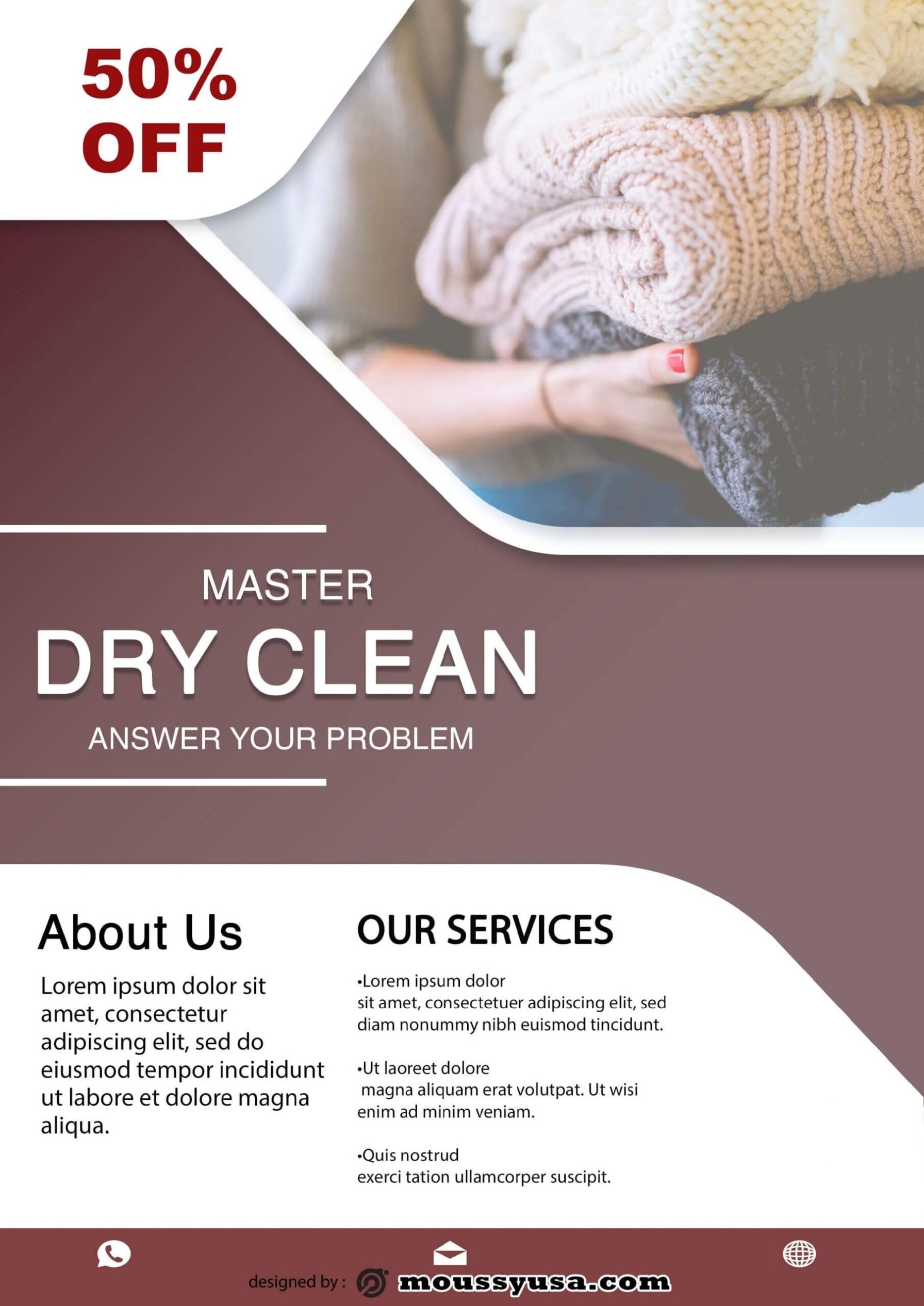 Dry Cleaning Flyer Example Psd Design | Mous Syusa throughout Flyers For Cleaning Business Templates