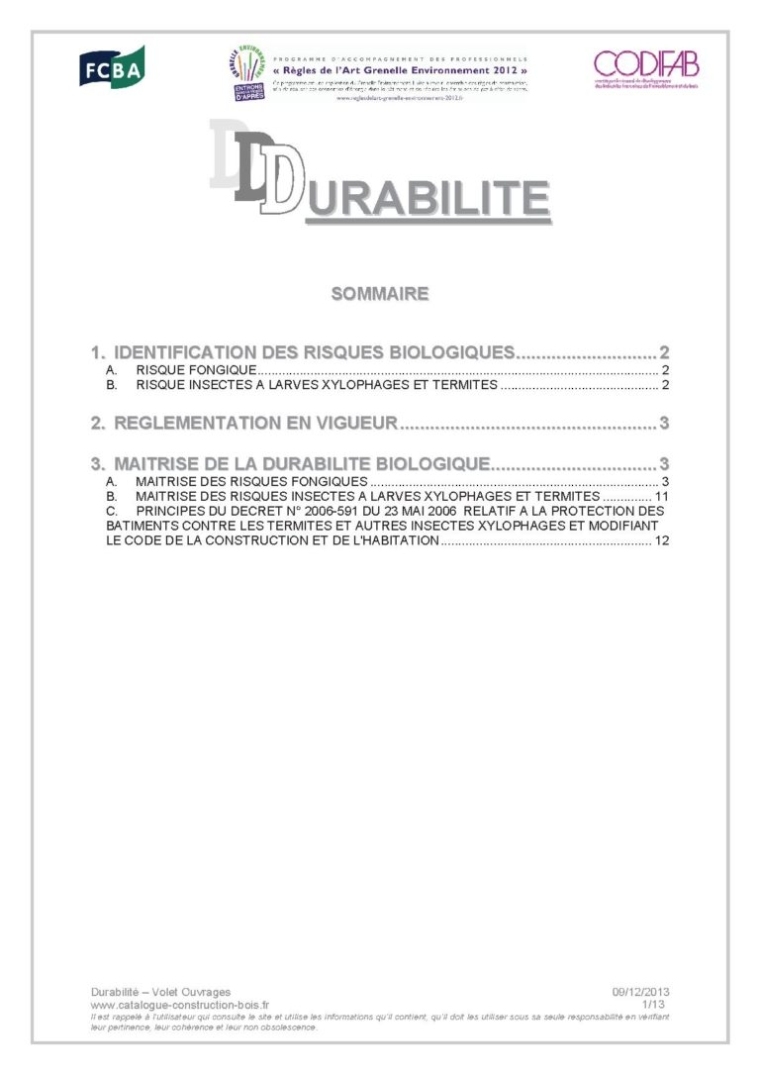 Durabilité - Catalogue Bois Construction In Division 7a Loan Agreement Template