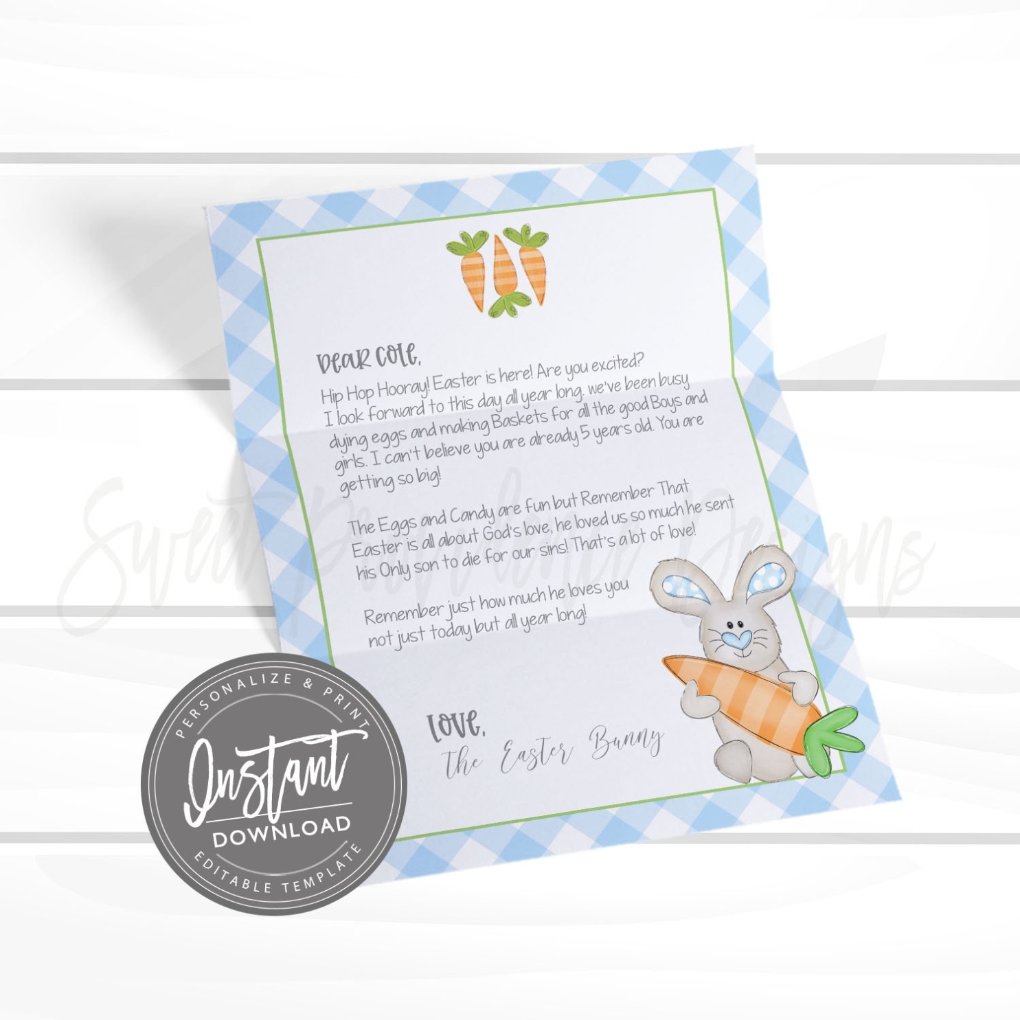 Editable Easter Bunny Letter | Sweet Providence Designs within Letter To Easter Bunny Template
