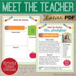 Editable Meet The Teacher Template, Printable Welcome Letter, Back To Inside Meet The Teacher Letter Template
