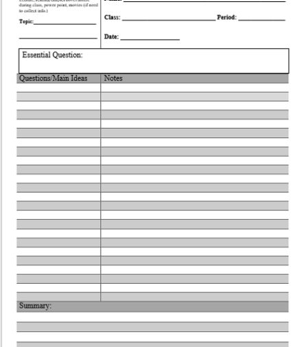 Effective Note Taking Archives – Ms Office Documents Throughout Note Taking Word Template