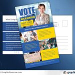 Election Campaign Political Postcard Design Template – Graphic Reserve Pertaining To Political Postcard Template