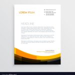 Elegant Orange Black Letterhead Design Royalty Free Vector With Elegant Letterhead Template