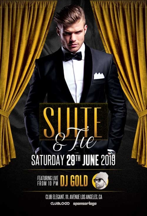 Elegant Suite Party Flyer Template | Download Psd Flyer Template Intended For Elegant Flyer Template Free