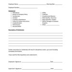 Employee Discipline Form Printable Pdf Download With Regard To Business Ethics Policy Template