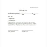 Employee Key Receipt Template Awesome : Printable Receipt Templates For Key Holder Agreement Template