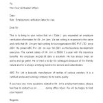 Employment Verification Letter Word – Sample Templates – Sample Templates In Employment Verification Letter Template Word