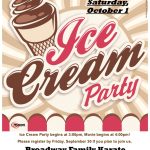 End-Of-Summer Ice Cream Party And Movie Afternoon -Broadway Family Karate with Ice Cream Party Flyer Template