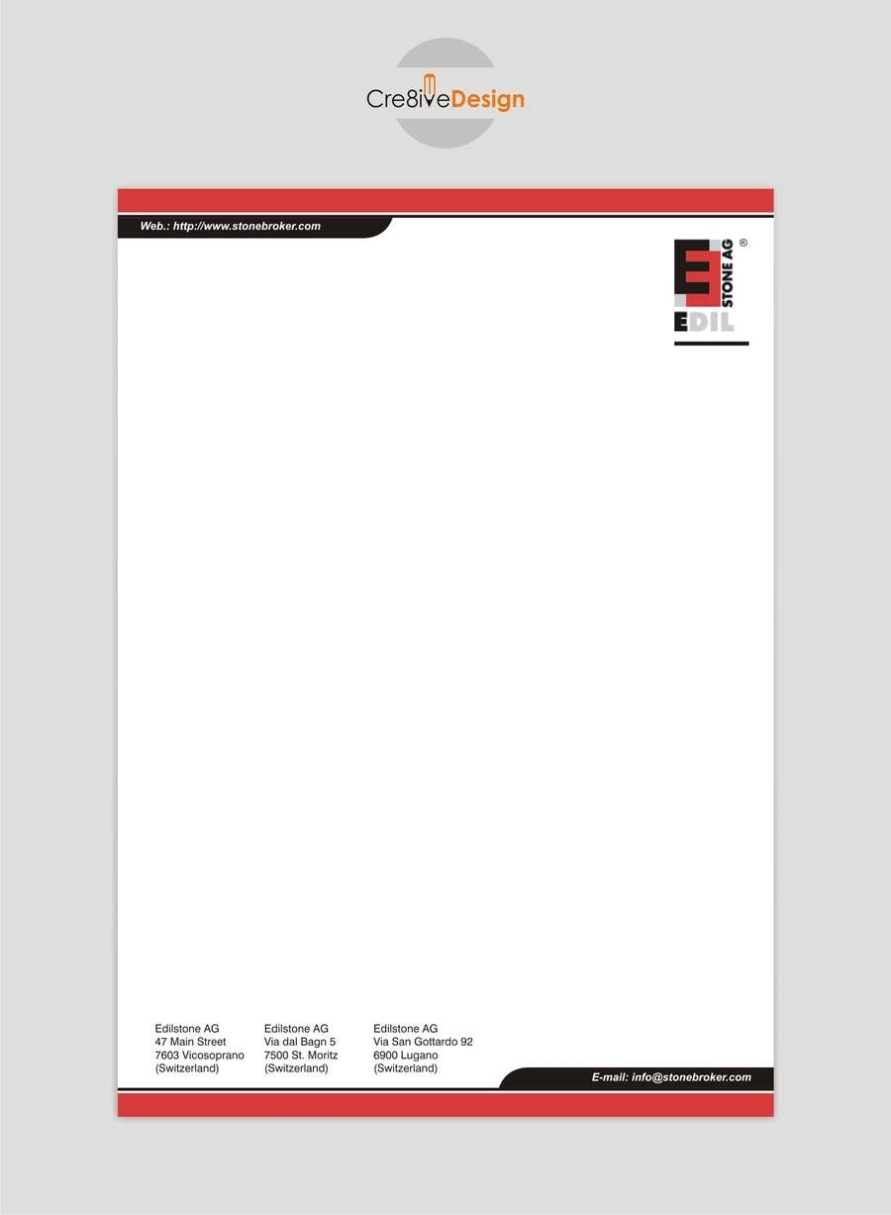 Entry #20 By Keshavpatel For Design Of The Letterhead For A For Free Construction Company Letterhead Templates