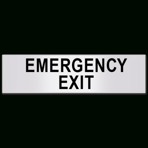 Ex Emergency Exit Label – Sti Emea Intended For Evacuation Label Template