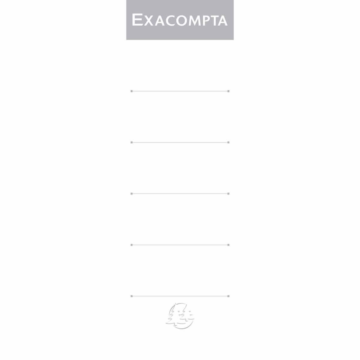 Exacompta Lever Arch File Spine 80Mm Labels Pack Of 10 Within Lever Arch Spine Label Template