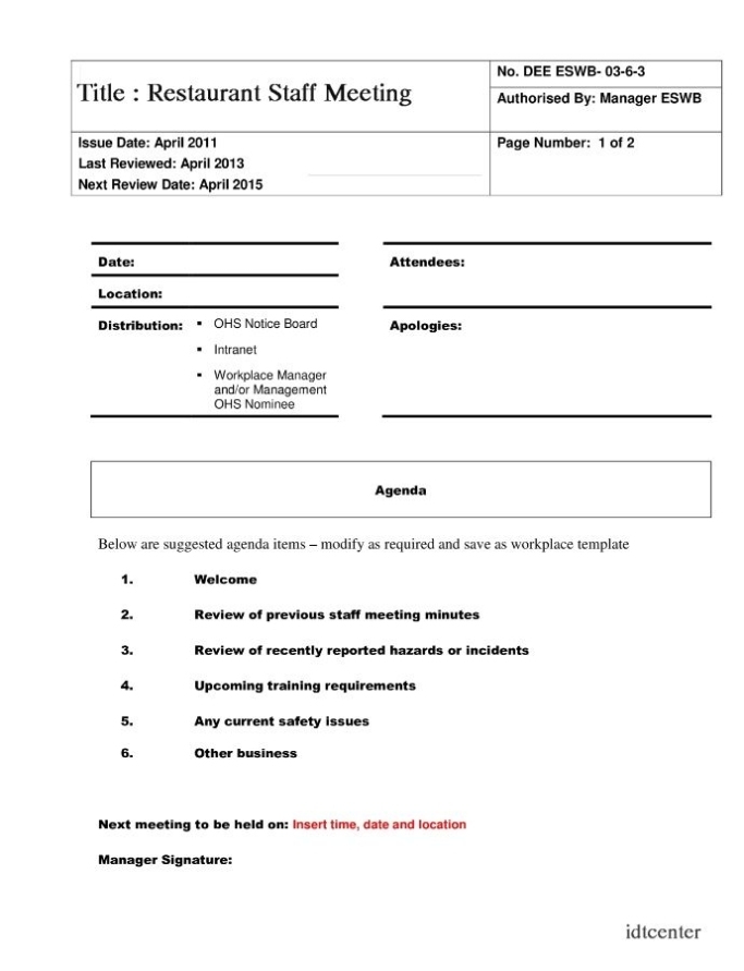 Example Of A Meeting Agenda | Letter Template In Agenda Template Word 2007