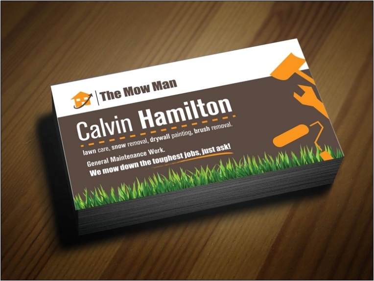 Examples Of Lawn Care Business Cards | Home And Garden Designs Regarding Landscaping Business Card Template