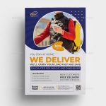 Express Delivery Flyer Template By Pixel_Theorem | Graphicriver regarding Delivery Flyer Template