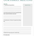 Family Meeting Agenda Template – Family Meeting Agenda Ideas Free Pertaining To Family Meeting Agenda Template