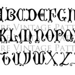 Fancy Alphabet Stencil A To Z Initials On One A4 Page Clip Art | Etsy Regarding Fancy Alphabet Letter Templates