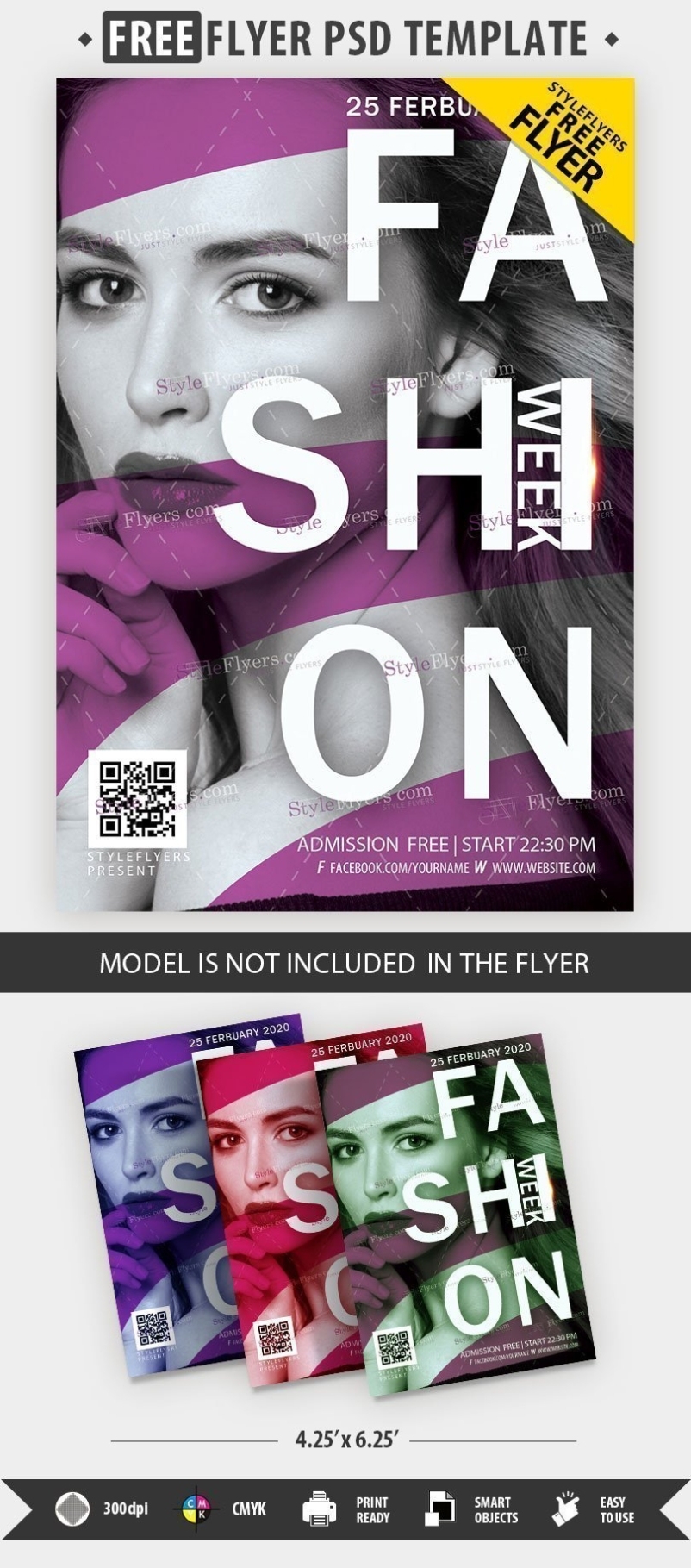 Fashion Week Free Psd Flyer Template Free Download #33490 – Styleflyers With Regard To Fashion Flyers Templates For Free