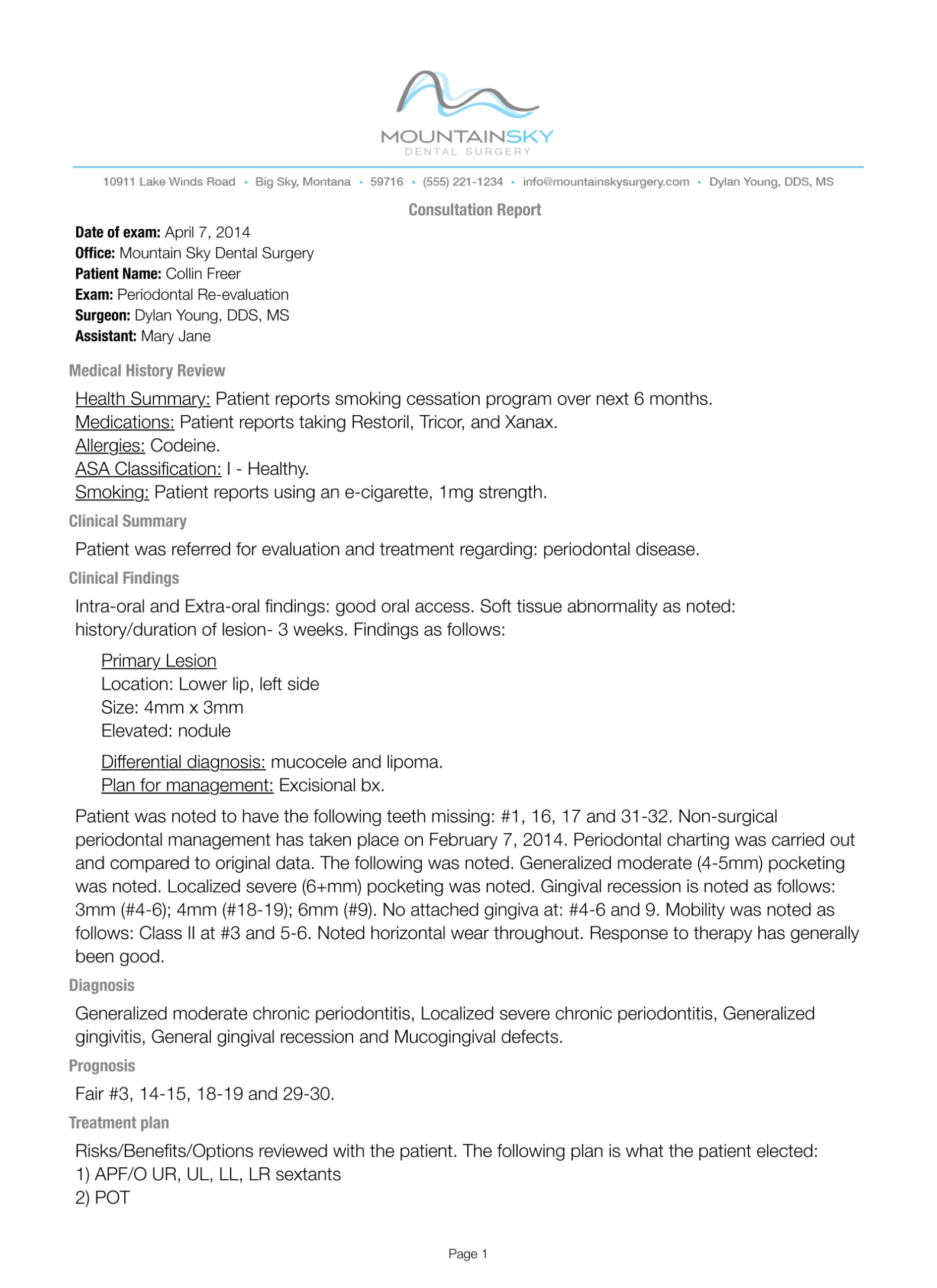 Fast Notes - Lightning Fast Dental Surgical Documentation And Letter For Operative Note Template