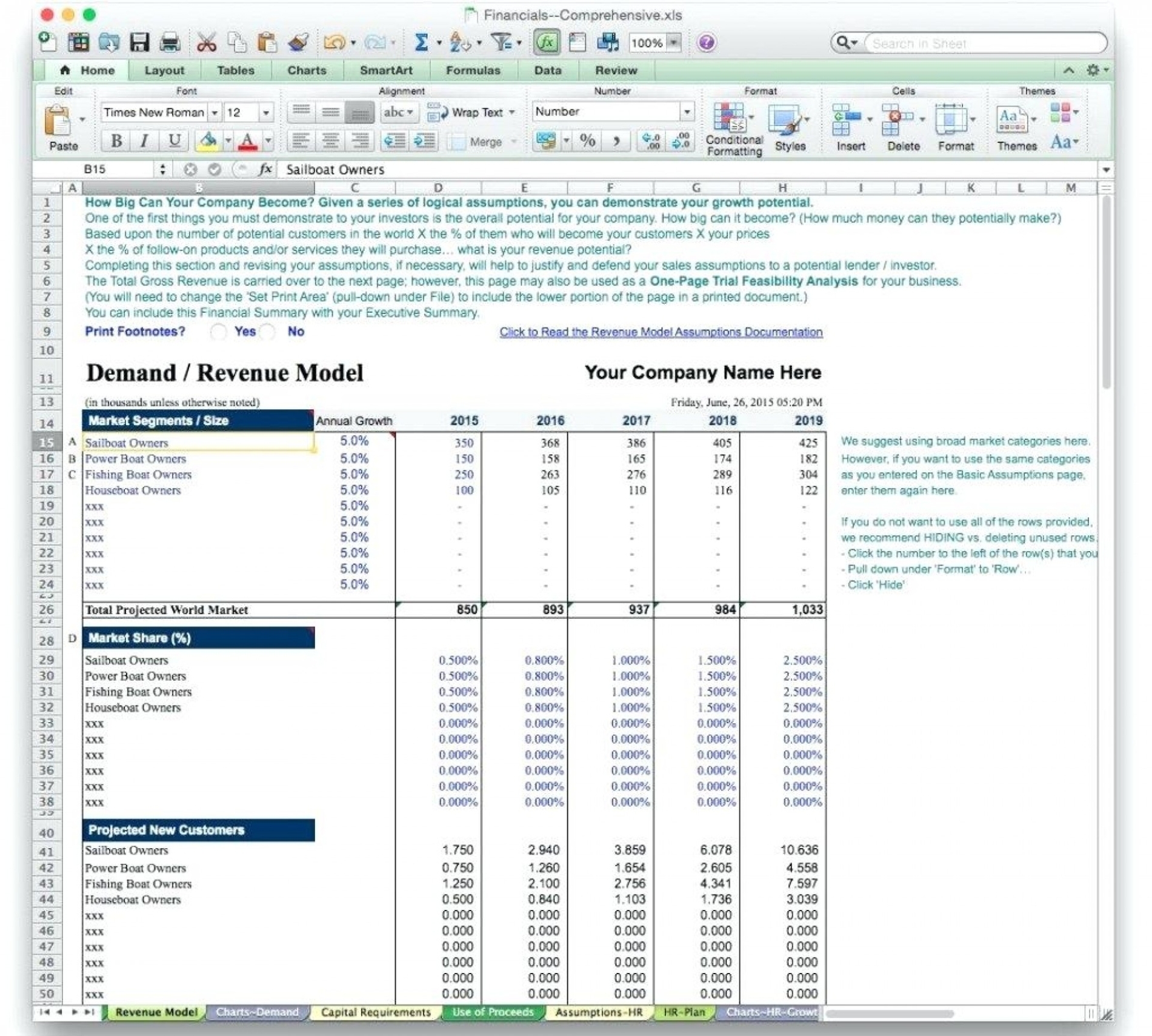 Financial Projections Spreadsheet For 017 Business Plan Financial Inside Business Plan Financial Template Excel Download