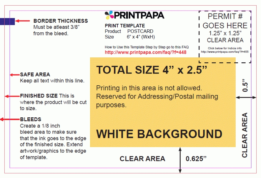 Find A Printing Template :: Printpapa With Regard To Postcard Mailing Template