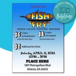 Fish Fry Flyer Template Instant Download | Bobotemp Regarding Fish Fry Flyer Template