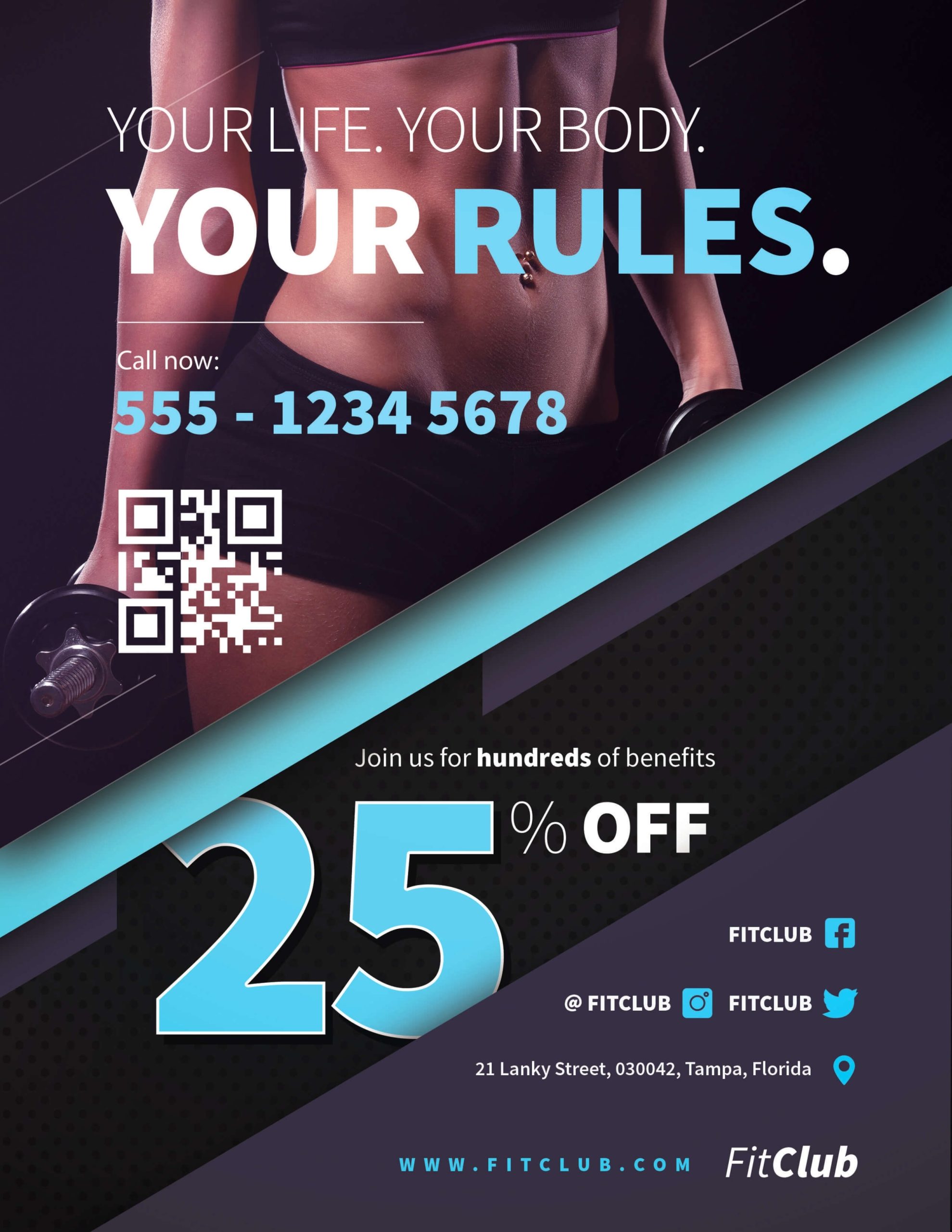 Fitness Flyer Psd Template | Lifeinsys Intended For Html Flyer Templates