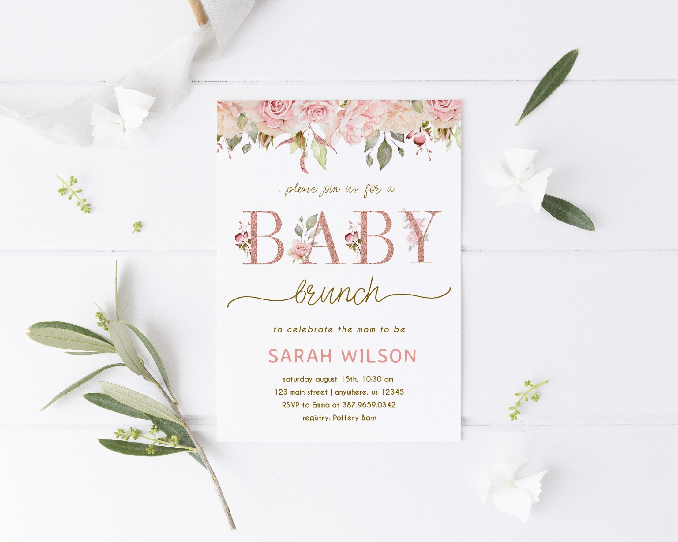 Floral Menu Template Baby Shower Printable Menu Card Custom | Etsy Inside Baby Shower Menu Template Free