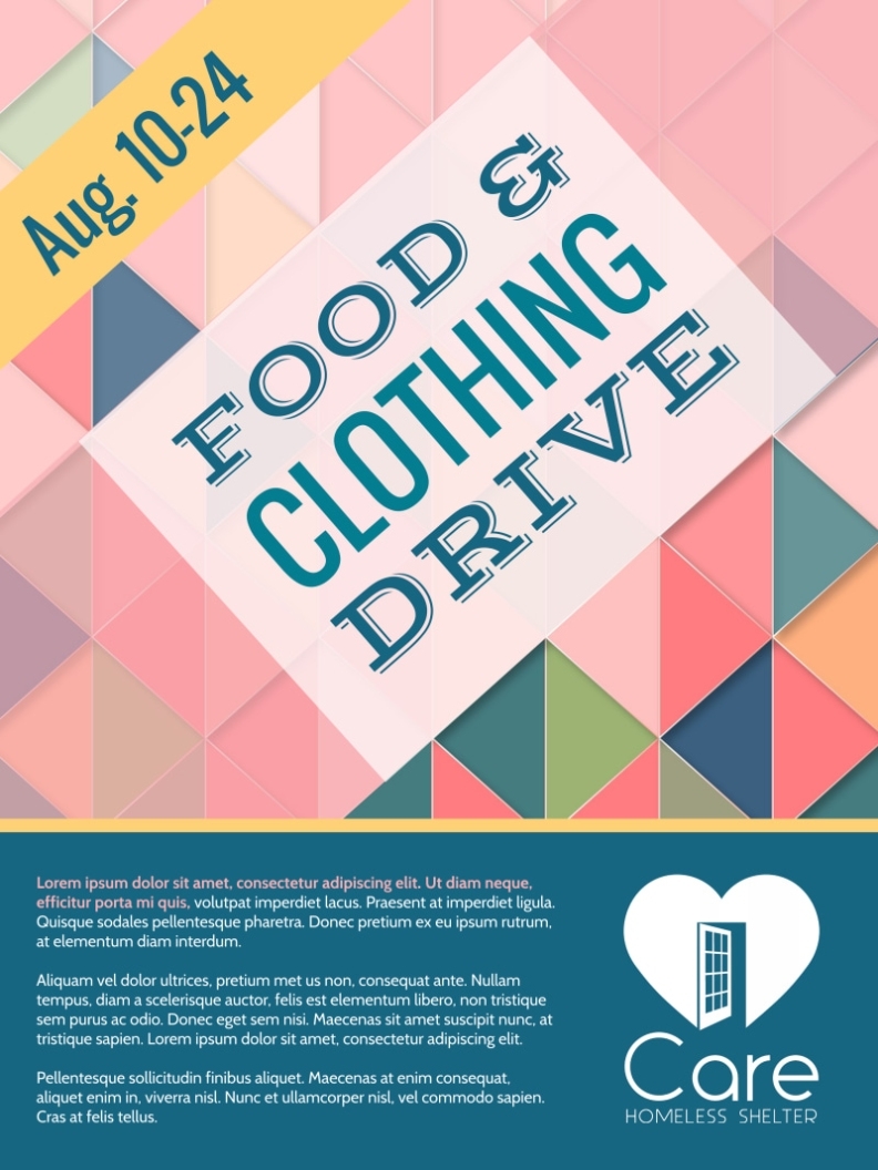 Food & Clothing Drive Poster Template | Mycreativeshop Within Clothing Drive Flyer Template