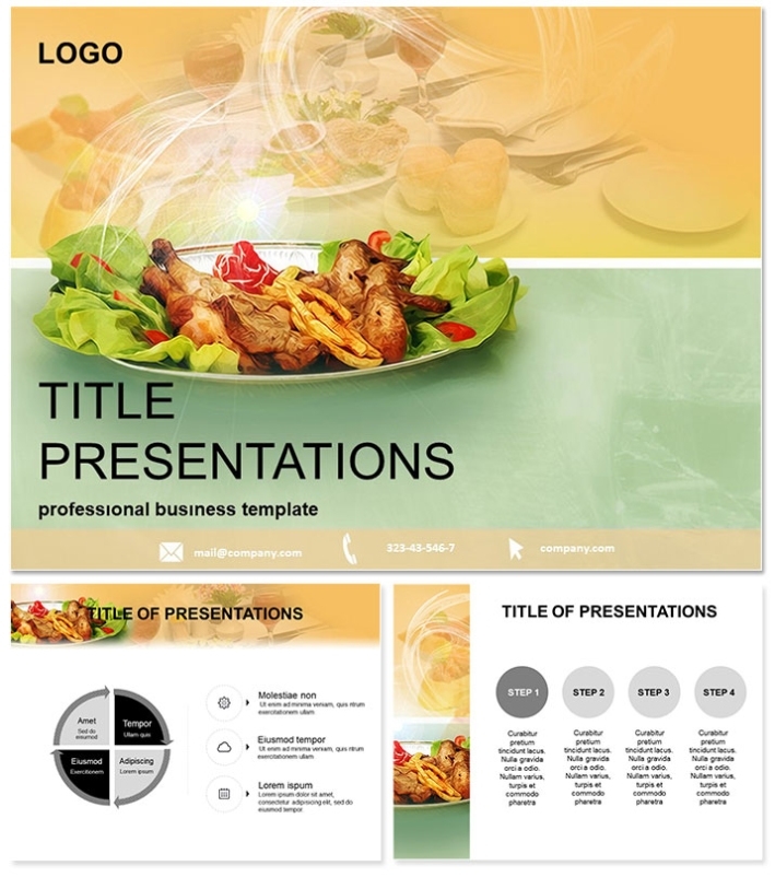 Food : Dish Of Restaurant Powerpoint Templates | Imaginelayout In Restaurant Menu Powerpoint Template