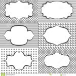 Frame Sticker Label Tags. Card Template Blanks For Stock Vector within Black And White Label Templates