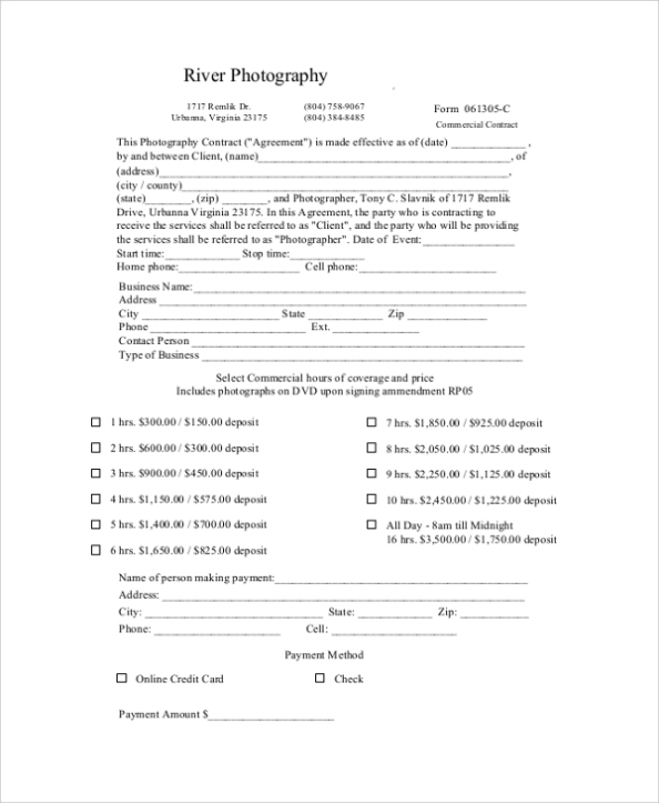 Free 10+ Photography Contract Samples In Pdf | Ms Word Inside Wedding Photography Terms And Conditions Template