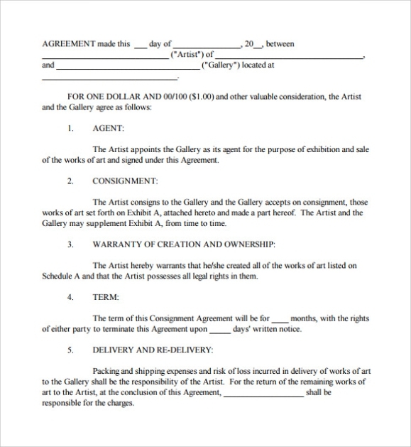 Free 10+ Sample Consignment Agreement Templates In Pdf | Ms Word Regarding Simple Consignment Agreement Template