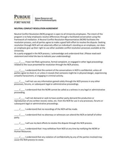 Free 10+ Sample Resolution Agreement Templates In Pdf | Ms Word For Workplace Mediation Agreement Template